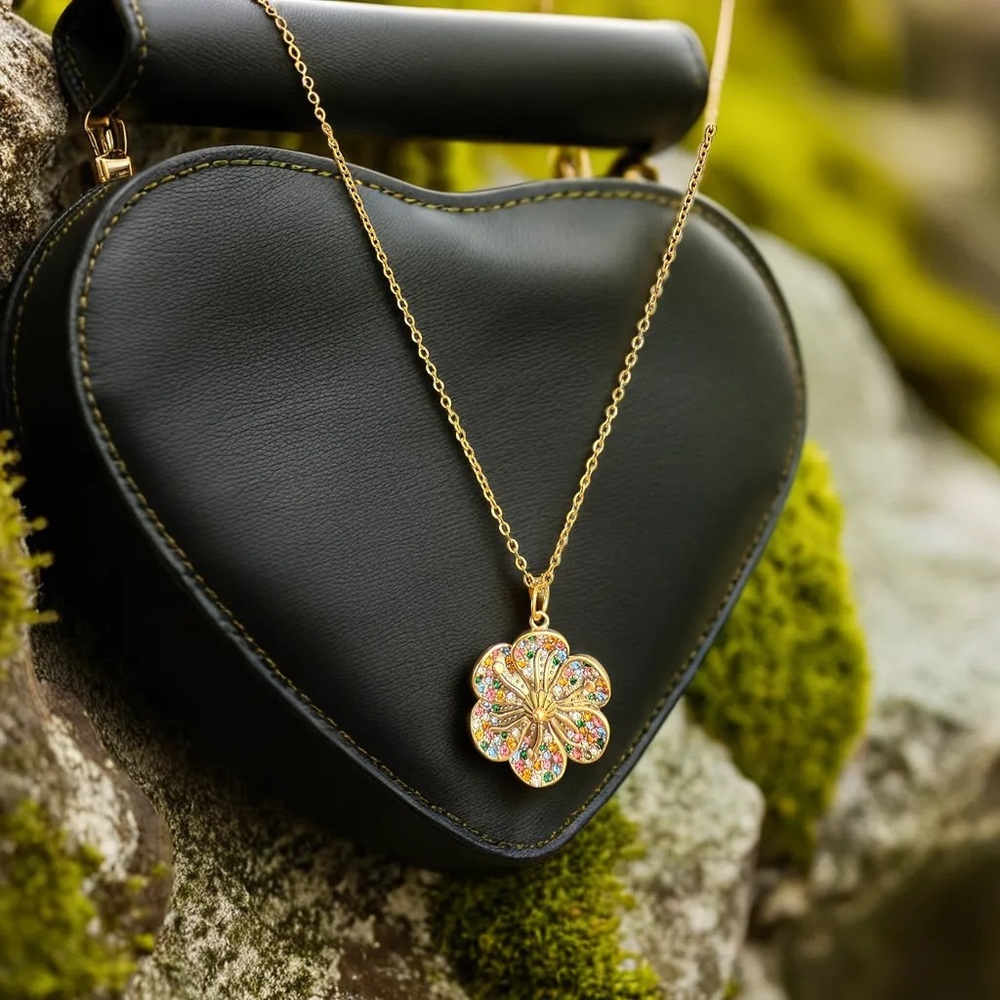 Luxe Reimagined - Upcycled Gucci Bloom Pendant 🌸 Gold Stainless Chain